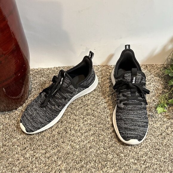 Adidas Womens Cloudfoam Pure DB0694 Black Running Shoes Sneakers Size US 8 - Picture 2 of 7